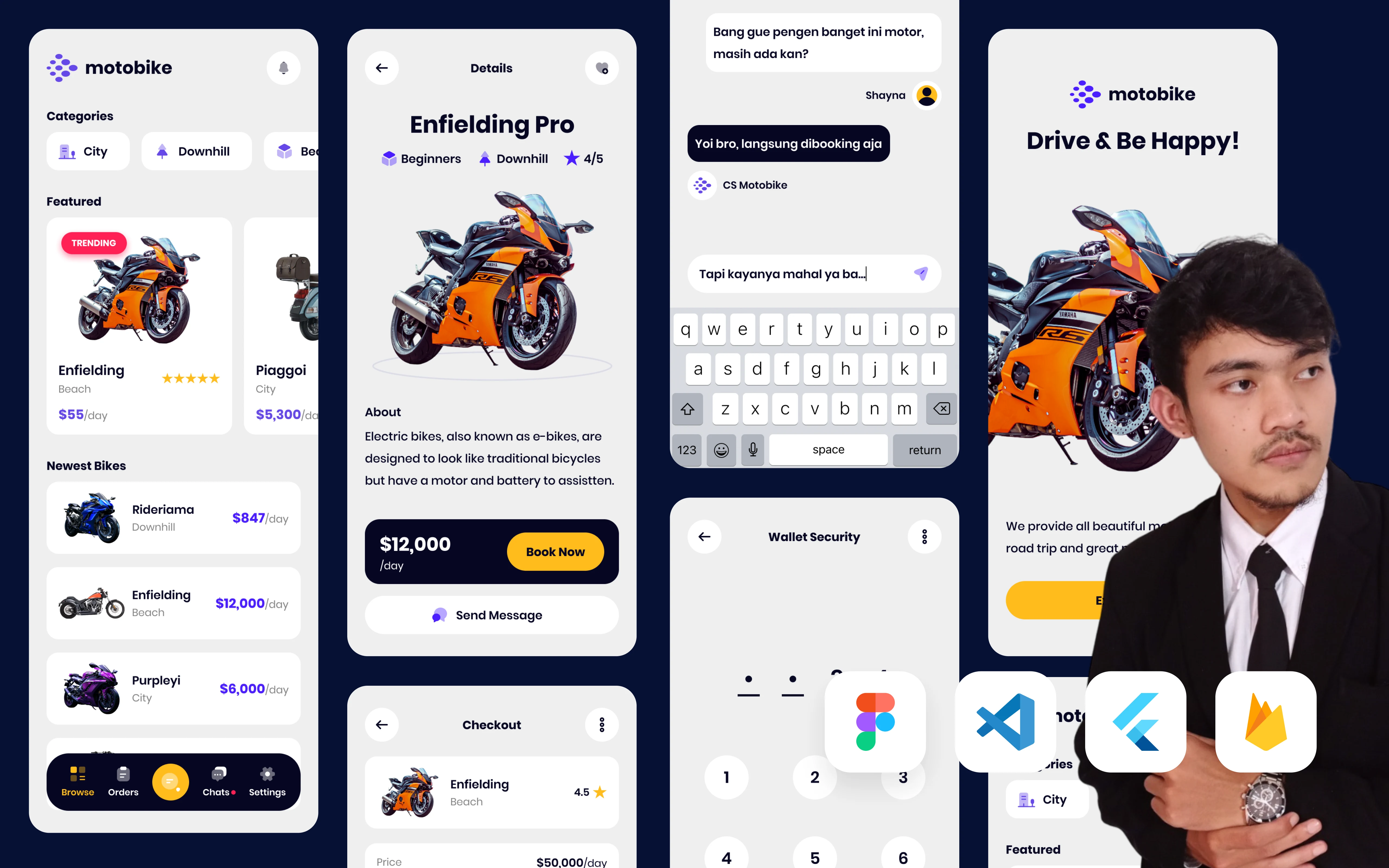 Kelas Full-Stack Flutter Firebase Mobile App Developer: Sewa Motor di BuildWithAngga